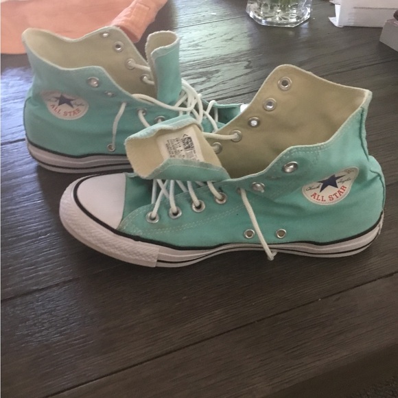 Converse Turquoise High-Top Sneakers - Picture 1 of 6